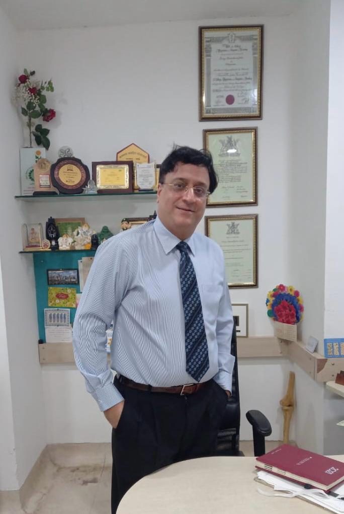 Dr. Vinay Joshi in his clinic